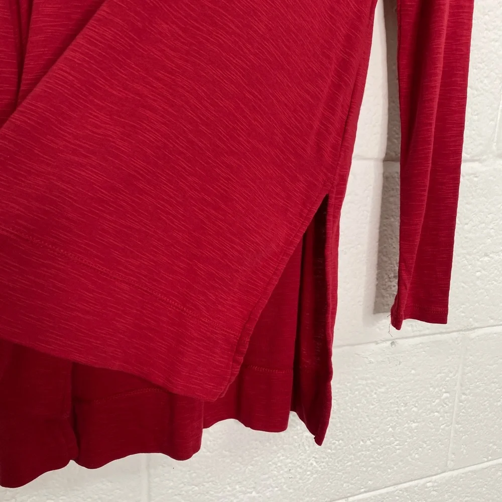 J. Jill red cowl neck tunic 100% pima cotton women's size small